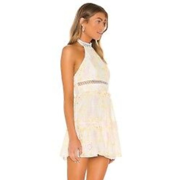 MAJORELLE Bryson YEyelet Mini Dress.  SZ L - Picture 3 of 4
